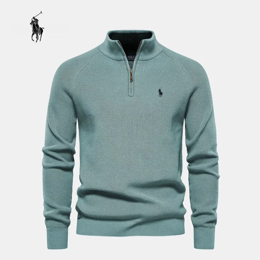 Half-Zip Ribbed Jumper