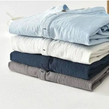 Men’s Mandarin Collar Shirt – Light, Soft and Breathable